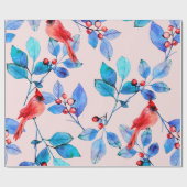 Bijkantoor met de waterverf voor bessen en vogels cadeaupapier (Vlak)