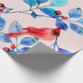 Bijkantoor met de waterverf voor bessen en vogels cadeaupapier (Hoek)