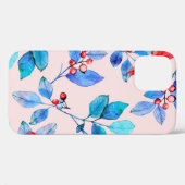 Bijkantoor met de waterverf voor bessen en vogels Case-Mate iPhone case (Achterkant (horizontaal))