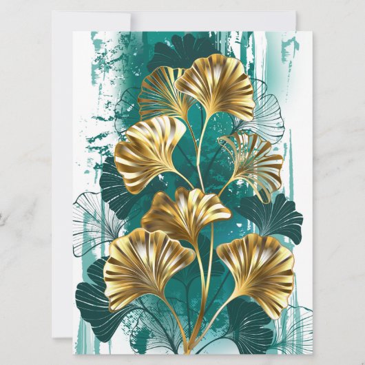 Bijkantoor met Golden Leaves Ginko Biloba Aankondiging (Voorkant)