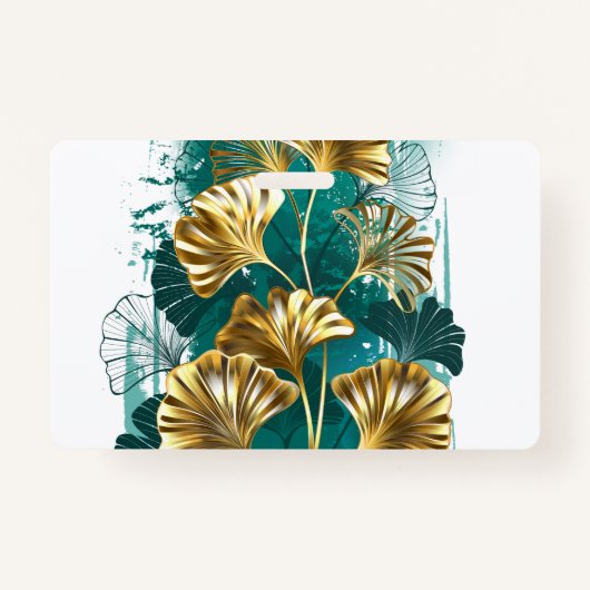 Bijkantoor met Golden Leaves Ginko Biloba Badge (Voorkant)