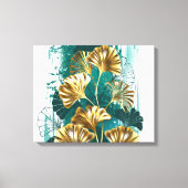 Bijkantoor met Golden Leaves Ginko Biloba Canvas Afdruk (Voorkant)