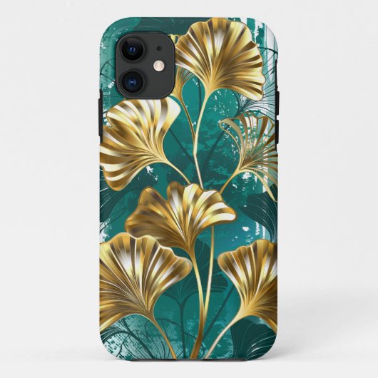 Bijkantoor met Golden Leaves Ginko Biloba Case-Mate iPhone Case (Achterkant)