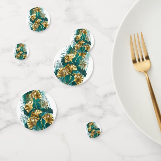 Bijkantoor met Golden Leaves Ginko Biloba Confetti (Groep)