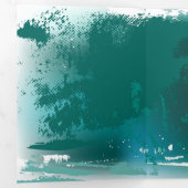 Bijkantoor met Golden Leaves Ginko Biloba Drieluik Wenskaart (Binnenzijde eerst)