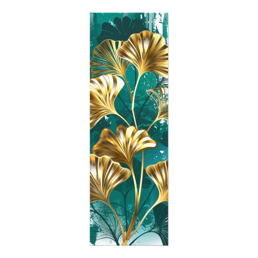 Bijkantoor met Golden Leaves Ginko Biloba Foto Afdruk (Voorkant)