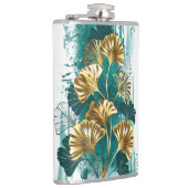 Bijkantoor met Golden Leaves Ginko Biloba Heupfles (Rechts)