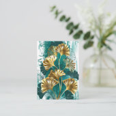 Bijkantoor met Golden Leaves Ginko Biloba Informatiekaartje (Staand voorkant)