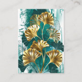 Bijkantoor met Golden Leaves Ginko Biloba Informatiekaartje (Voorkant)