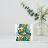 Bijkantoor met Golden Leaves Ginko Biloba Informatiekaartje (Staand voorkant)