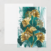 Bijkantoor met Golden Leaves Ginko Biloba Informatiekaartje (Voorkant / Achterkant)