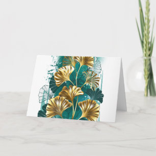 Bijkantoor met Golden Leaves Ginko Biloba Kaart
