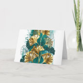 Bijkantoor met Golden Leaves Ginko Biloba Kaart (Voorkant)