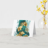 Bijkantoor met Golden Leaves Ginko Biloba Kaart (Gele Bloem)