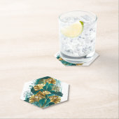 Bijkantoor met Golden Leaves Ginko Biloba Kartonnen Onderzetters (Insitu)