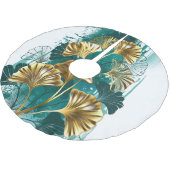 Bijkantoor met Golden Leaves Ginko Biloba Kerstboom Rok (Gekanteld)