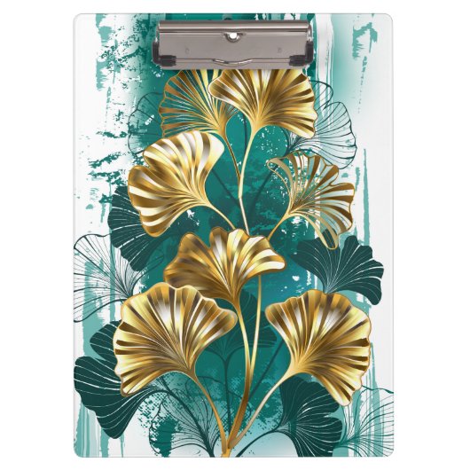 Bijkantoor met Golden Leaves Ginko Biloba Klembord (Voorkant)