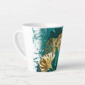 Bijkantoor met Golden Leaves Ginko Biloba Latte Mok (Linkerhoek)