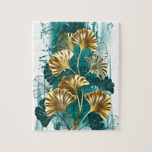 Bijkantoor met Golden Leaves Ginko Biloba Legpuzzel (Verticaal)