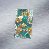 Bijkantoor met Golden Leaves Ginko Biloba Magnetisch Visitekaartje (Voorbeeld)