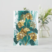 Bijkantoor met Golden Leaves Ginko Biloba Menu (Staand voorkant)