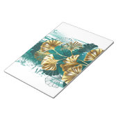 Bijkantoor met Golden Leaves Ginko Biloba Notitieblok (Schuin)