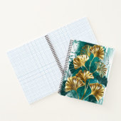 Bijkantoor met Golden Leaves Ginko Biloba Notitieboek (Binnen)