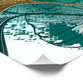 Bijkantoor met Golden Leaves Ginko Biloba Perfect Poster (Hoek)