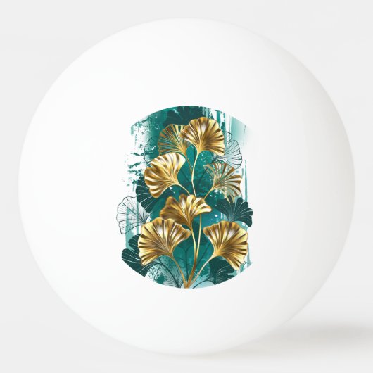 Bijkantoor met Golden Leaves Ginko Biloba Pingpongbal (Voorkant)