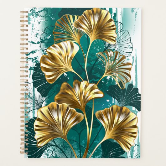 Bijkantoor met Golden Leaves Ginko Biloba Planner (Voorkant)