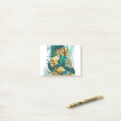 Bijkantoor met Golden Leaves Ginko Biloba Post-it® Notes (Op bureau)