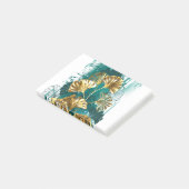 Bijkantoor met Golden Leaves Ginko Biloba Post-it® Notes (Schuin)