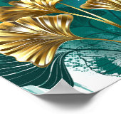 Bijkantoor met Golden Leaves Ginko Biloba Poster (Hoek)