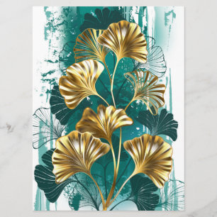 Bijkantoor met Golden Leaves Ginko Biloba Programmakaart