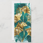 Bijkantoor met Golden Leaves Ginko Biloba Save The Date (Voorkant)