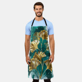 Bijkantoor met Golden Leaves Ginko Biloba Schort (Gedragen)