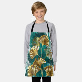 Bijkantoor met Golden Leaves Ginko Biloba Schort (Gedragen)
