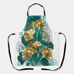 Bijkantoor met Golden Leaves Ginko Biloba Schort