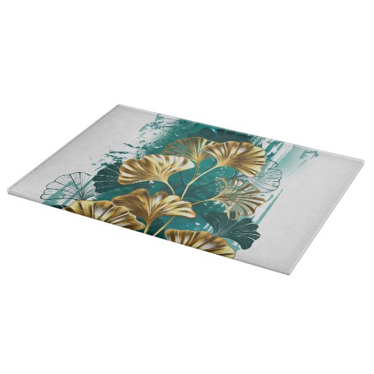 Bijkantoor met Golden Leaves Ginko Biloba Snijplank (Hoek)