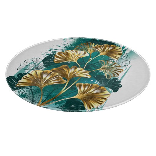 Bijkantoor met Golden Leaves Ginko Biloba Snijplank (Hoek)