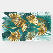 Bijkantoor met Golden Leaves Ginko Biloba Spandoek (Horizontaal)