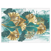 Bijkantoor met Golden Leaves Ginko Biloba Tafelkleed (Voorkant (Horizontaal))