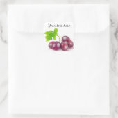 Bijkantoor van rode druiven vierkante sticker (Tas)