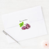 Bijkantoor van rode druiven vierkante sticker (Envelop)