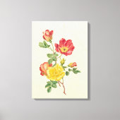 Bijkantoor van wilde rozen, Antoinette Luden Canvas Afdruk (Voorkant)