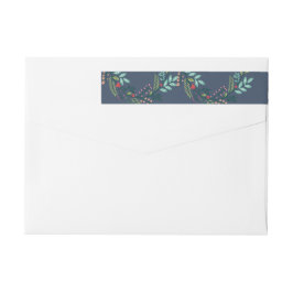 Bijkantoren en bessen omhullen rond het etiket