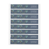 Bijkantoren en bessen omhullen rond het etiket (Vel)