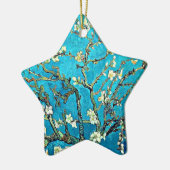 Bijkantoren met amandelbloesems keramisch ornament (Links)