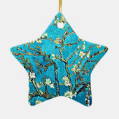 Bijkantoren met amandelbloesems keramisch ornament (Achterkant)