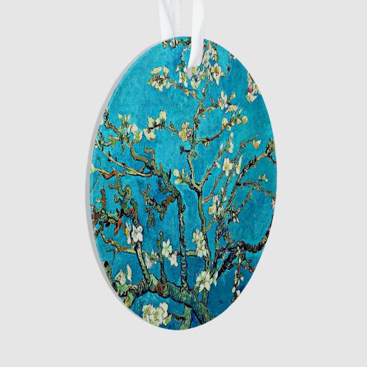 Bijkantoren met amandelbloesems ornament (voorkant)